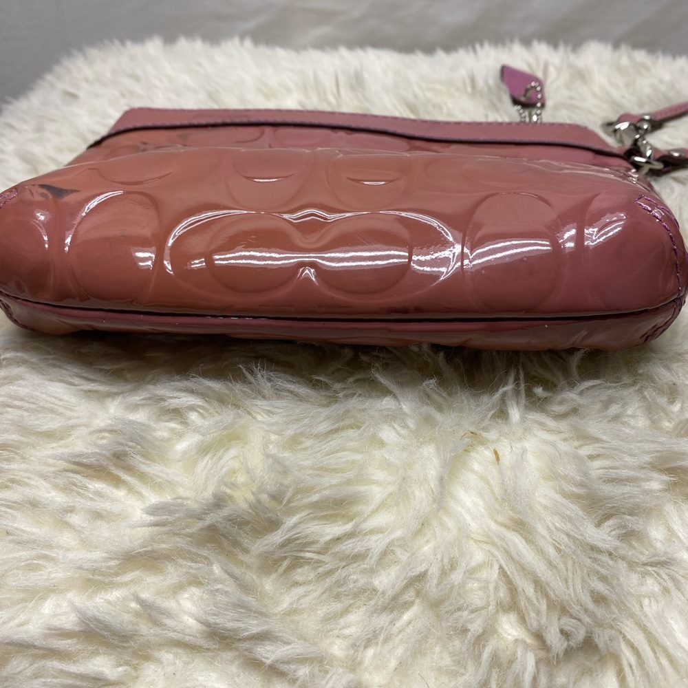 Authentic Coach Embossed Parent Medium Wristlet P… - image 3